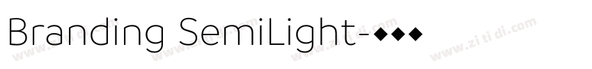 Branding SemiLight字体转换